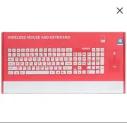 NEW Pantone Wireless Mouse & Keyboard Combo Set 2.4GHz Full Size Peach Rose
