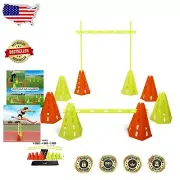 Agility Training Equipment: 8 Cones & 4 Bars Set for Speed and Skill Enhancement