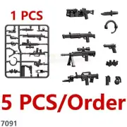 Weapon Pack Assorted Lot Weapons Guns Rifles For Mini Military Figures MOC 7091