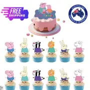 PEPPA PIG CAKE CUPCAKE TOPPER 25PCS BIRTHDAY PARTY CUP CAKE GEORGE DECORATION