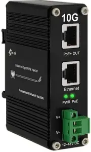 10G PoE Injector - Industrial 10 Gigabit IEEE802.3at 30W Hardened POE (H)