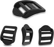 EXTEMPORE Ladder Lock Buckle Quick Side Release Tri Glide Slider, Adjuster for Backpack,Webbing,Belt,Strap Clip Replacement.