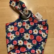 Loops & Threads Reversible Yarn Storage Bag NEW w/tags. Navy Floral