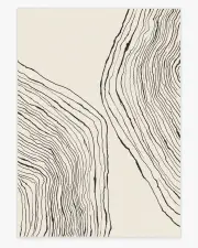 305' x 425' | Machine Washable Runner Rug | Kid & Pet Friendly | Indoor Rug | Seine Black & Ivory Flatwoven Rug by Nina Takesh | Ruggable