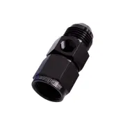 Aeroflow Straight Female To Male With 1/8" NPT Adapter Port Black Finish -6 AN