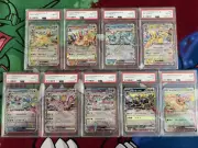 Sequential PSA 10's Eeveeloution Terastal Festival 9 Cards, Eevee PSA 9