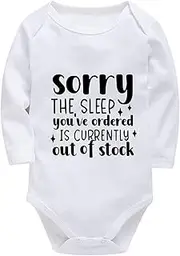 [WOOYONGING] Sorry The Sleep You've Ordered Is Currently Out of Stock New Baby Clothes Long Sleeve Baby Boy Going Home Outfit