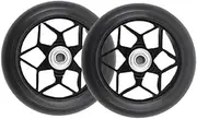 MaxEarn 2Pcs Scooter Wheels 110mm, Black Stunt Wheels with ABEC-9 Bearings, Hardness 88A for Stunt & Kick Scooters Apollo/Cox/Albott/Hudora/Fuzion