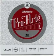 D'Addario J59 Pro-Arte Cello String Set - 1/2 Size, Medium Tension
