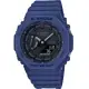 【CASIO 卡西歐】G-SHOCK 農家橡樹 八角雙顯電子錶-藍 畢業禮物(GA-2100-2A)