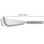 HG (Grey)Silicone Fish Spatula Stainless Steel Slot Nonstick Coating Spatula