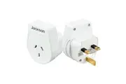 JACKSON Slim Outbound Travel Adaptor for use in UK/Hong Kong. 3-Pin NZ/AUS Plugs