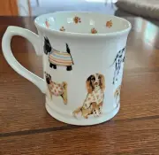 Cooksmart England Fine China Coffee/Tea Mug with Different Dog’s Breeds 14oz