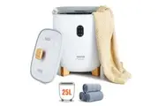 VEVOR 25L Towel Warmer Bucket with LED Screen Bottom Heating Columns Timer White