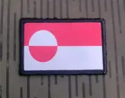 GREENLAND FLAG Hook and Loop NATO Morale Patch 2x3