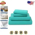 Elegant and Cooling 5-Piece Bamboo Bed Set - 16-Inch Pocket Split King Sheets