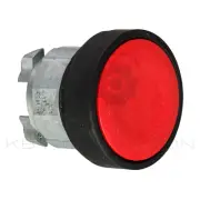Schneider ZB4BA47 non-illuminated push-button, spring return, red flush, Ø22 mm