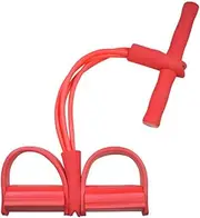 Pedal Exerciser Fitness Resistance Band Pull up Home Gym Equipment Pedal Workout Loop Bands Weights Elastic Abdomen Waist Stretch Exercise Set Foot Pedal Exerciser (Size : Red)