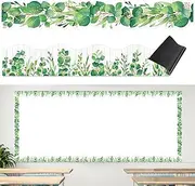 Capoda 24 Pcs Magnetic Eucalyptus Borders Greenery Classroom Decorations 11.8 x 2 Inch Plant Bulletin Board Borders Magnet Eucalyptus Garland Decor Trim for Back to School Classroom Supplies