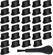 30Pcs USB C Dust Plug, USB Type C Anti Dust Port Cover Type-C Charging Port Protector Compatible with Samsung Galaxy S24, S23, S22 Ultra S21, All Type-C Devices