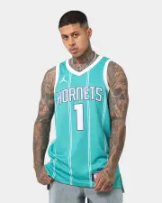 [JORDAN] Jordan Charlotte Hornets Lamelo Ball #1 Icon Swingman 22/23 Jersey Rapid Teal - Size 2XL 2XL Rapid Teal