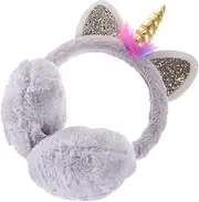 [SOESFOUFU] Unicorn Earmuffs Santa Costume Ear Muffs for Animal Costumes for Unicorn Plush Headwear Foldable Earmuff Winter Earmuffs Fall Ear Warmer Comfortable Earmuffs Ear Covers