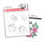 Watercolor Roses Stencil & Die Set