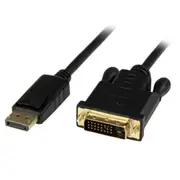 StarTech.com DP2DVIMM6BS 1920x1080 - Active DisplayPort to DVI Cable - 1.8m (6ft) DP 1.2 to DVI-D - Single Link - Converter - Monitor Cable [DP2DVIMM6BS]