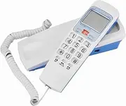 XUMIUZIY Corded Telephone, Caller ID Telephone Corded Phone, with Handset Volume Control Landline Fashion Extension for Home or Hotel (White)