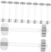 YARNOW 10 PC Hand Secure Lock Multifunctional Protection Lock for Cupboards and Wardrobes Grey Prevents Pinched Fingers and Accidental Openings