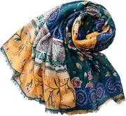 [Holibanna] Thin Geometric Flower Women Beach Scarf Sun Block Shawl for Summer Lightweight Fashion Accessory Stylish and Comfortable Wrap