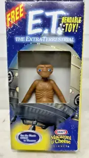 Vintage Kraft Macaroni & Cheese Promotional E.T. Bendable Toy 2002
