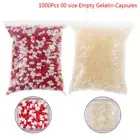 1000Pcs Empty Hard Vacant Gelatin Capsule Size 00# Gel Medicine Pill VitaminMD