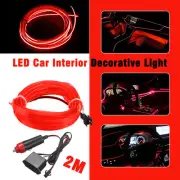 2M LED Car Interior Wire Decorative Atmosphere Strip Lamp Light Accessories US (for: Peugeot)