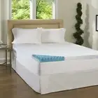 COOL 4" SCULPTED PLUSH SUPPORT MEMORY FOAM GEL BED MATTRESS PAD TOPPER & COVER