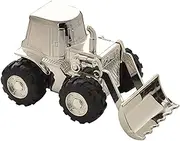 Silver Plated Digger Money Box-Christening Gift.-Silver Plated Digger Money Box-Christening Gift
