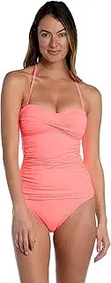 La Blanca Women's Standard Island Goddess Bandeau Tankini Swimsuit Top