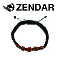 在飛比找momo購物網優惠-【ZENDAR】頂級天然紅珊瑚鼓形編織手鍊 79087-G(