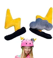 Motorcycle Hats Decorations,Motorcycle Caps Decorations - Sticker Cute Hat Sticker Ear Eye Plush Frog - Accessories for
