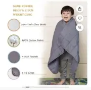 Kids Or Lap Weighted Blanket (5 lbs, 36" x 48") Cooling Heavy 36X48-5 lbs Grey