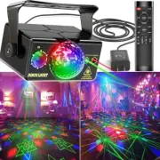 Party Lights Disco Light Strobe Stage Light Rave Lights Sound Activated RGB L...