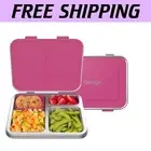 Lightweight Stainless Steel Kids Lunch Box with Silicone Container - Fuchsia
