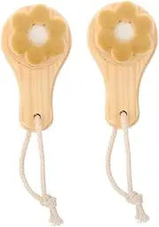 WRITWAA 2pcs Soft Bristle Face Scrubber for Deep Pore Cleansing and Exfoliation Facial Cleansing Tool Blossom Shape Brush for Blackhead Removal