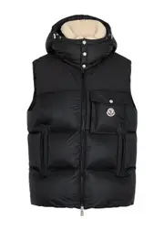 Moncler Oust Hooded Quilted Shell Gilet - Black - 5, Men's Designer Gilet, Male - 5 5