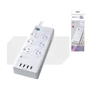 Sansai 6 Outlets 4 Usb Surge Protected Powerboard Master On Off Switch