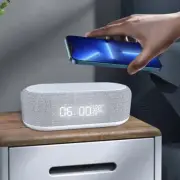 Wireless Charging Alarm Clock with LED Display and Night Light Quixnova Alarm Cl