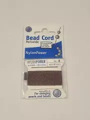 100% NYLON Cord Griffin Beading Stringing Thread Brown No. 8