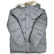 J. Crew Crewcuts Factory Boys' puffer parka Alloy Grey M NWT