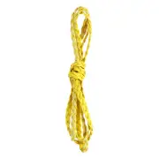 Flat Braided Leather Cord 5mm 1m Yellow Craft Strip for Jewelry 3.3ft