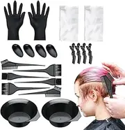 Hair Dying Accessory Kit,Mixing Bowl Tint Comb - Hair Coloring Kit, Hair Coloring Cape, Brush and Bowl Set, Ear, Hair Tint Dying Applicator